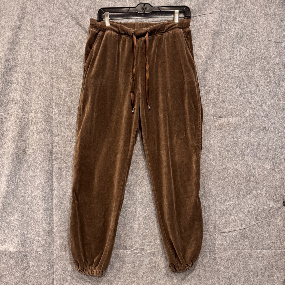 Vtg Velour Everlast Sweatpants Womens Large Rare Brown Jogger Athleisure Lounge